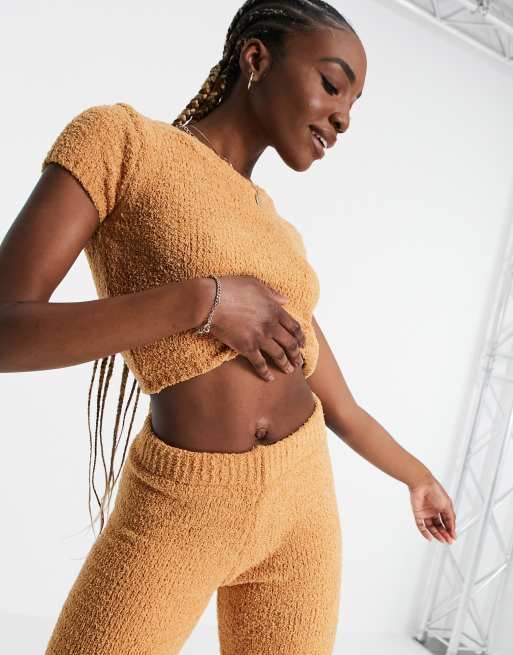 Missguided Tall - T-Shirt color caramello in coordinato
