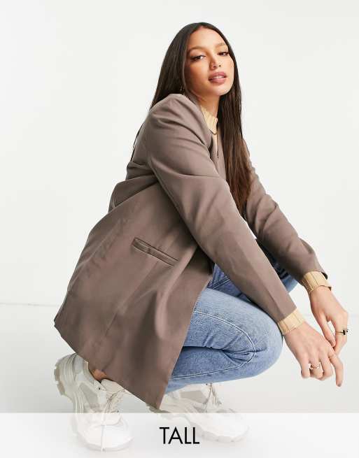 Zuivelproducten Correlaat fantoom Missguided Tall tailored blazer in taupe | ASOS