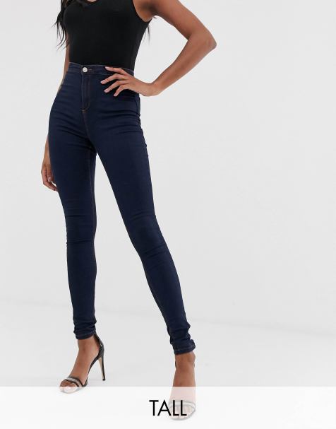 Missguided Tall vice high waisted super stretch skinny jean in blue