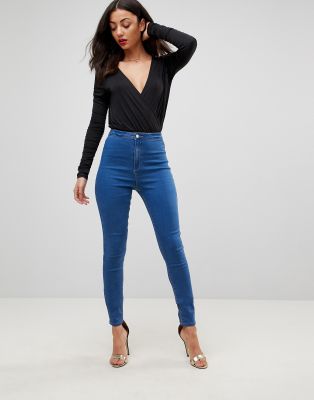 missguided tall vice high waisted super stretch skinny jean