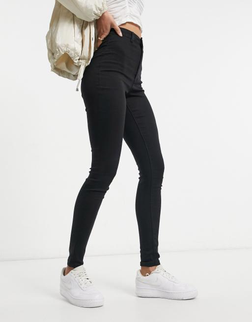 Missguided Tall vice skinny jeans with belt loops in black, 4 of 4