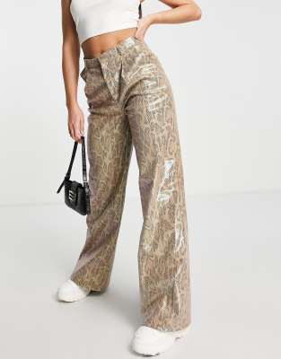 missguided snake pants