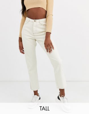 cream straight jeans