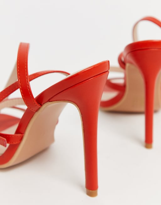 Red three deals strap heels