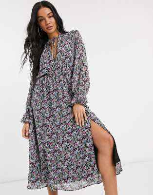 keyhole midi dress