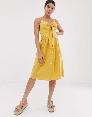 missguided yellow dress