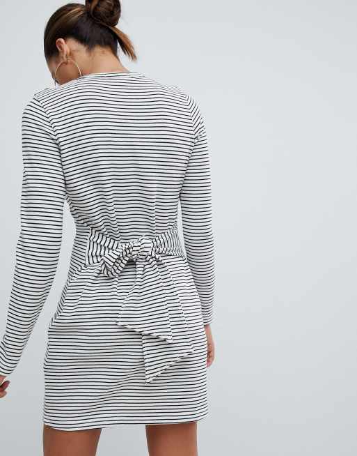 Missguided tie shop waist sweater dress