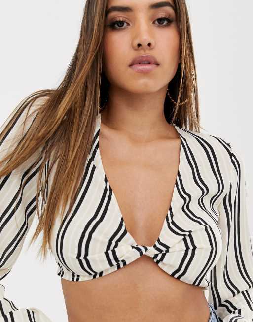 Missguided - Top à rayures torsadé sur le devant, 3 de 4