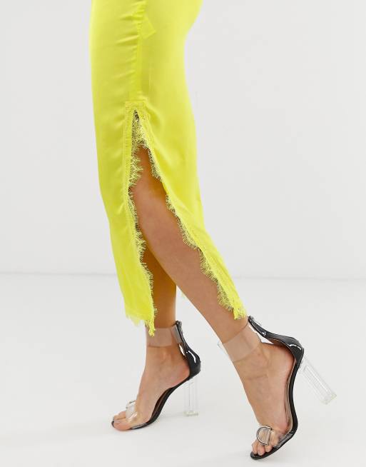 Missguided – Trägerkleid aus Satin mit Spitzenbesatz, 3 von 4