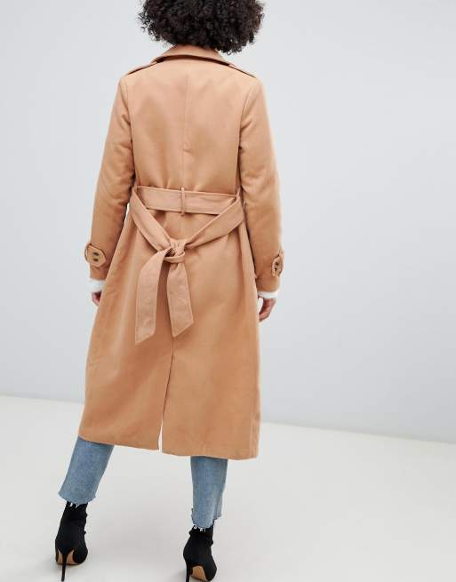 Missguided trench 2025 coat in camel