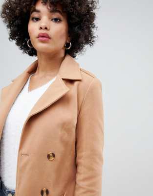 missguided trench coat in camel