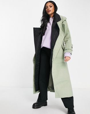 Missguided trench coat in stone