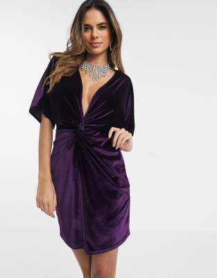 purple velvet dress