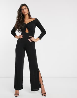 off shoulder jumpsuit formal