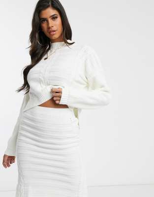 asos sweater skirt set