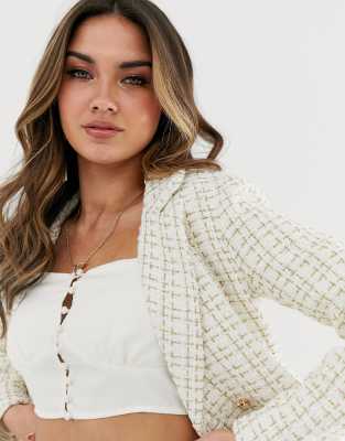 tweed jacket white