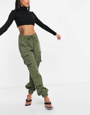 missguided khaki cargo pants