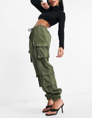missguided khaki cargo pants