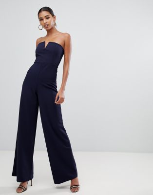 missguided navy jumpsuit