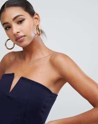 navy bandeau jumpsuit