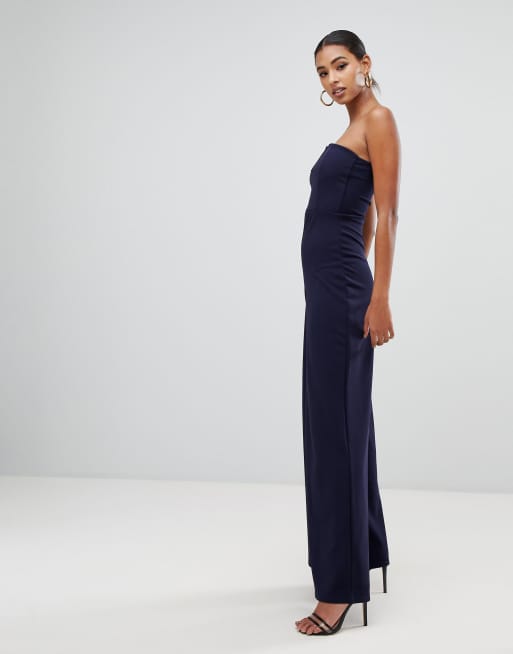 Missguided hot sale navy jumpsuit