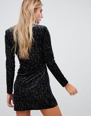 black velvet glitter dress
