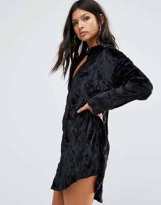 oversized velvet dress