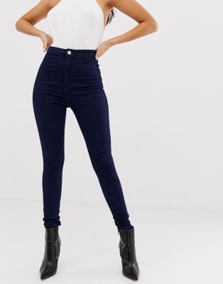 high waisted stretch skinny jeans