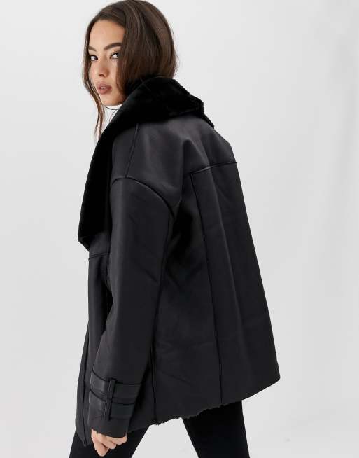 Waterfall shearling clearance jacket