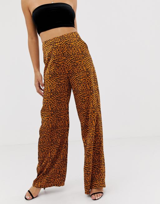 Missguided Weite Hose Mit Leopardenmuster Asos