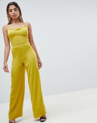 missguided yellow jumpsuit