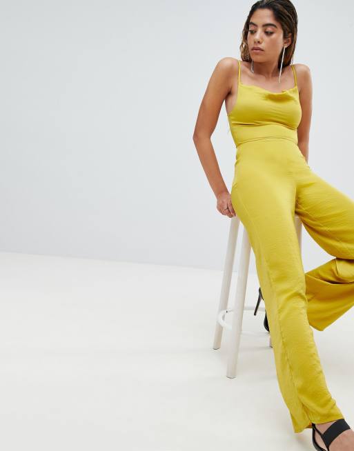 Yellow store jumpsuit missguided