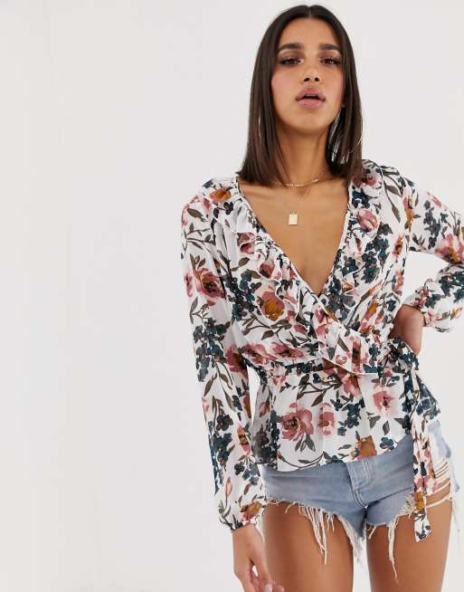 White 2024 floral blouse