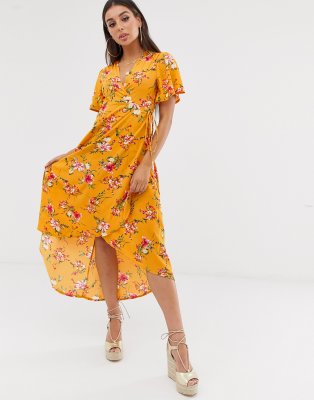 yellow dress with flowers