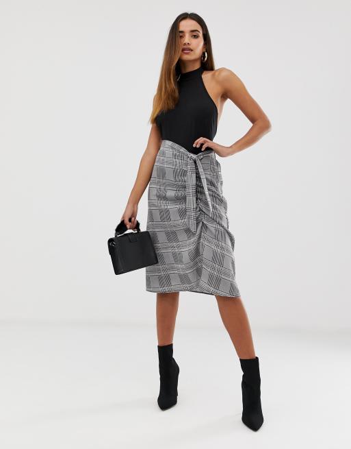 Missguided wrap 2025 midi skirt