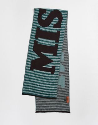 Missoni logo striped scarf in green and black - ASOS Price Checker