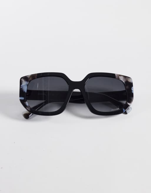 Missoni – Eckige Oversize-Sonnenbrille in Schwarz mit dunkelgrau getönten Gläsern, 3 von 3
