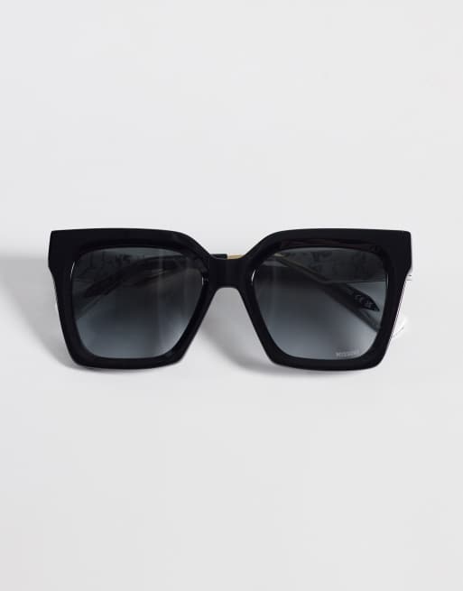 Missoni – Eckige Oversize-Sonnenbrille in Schwarz mit dunkelgrau getönten Gläsern, 3 von 3