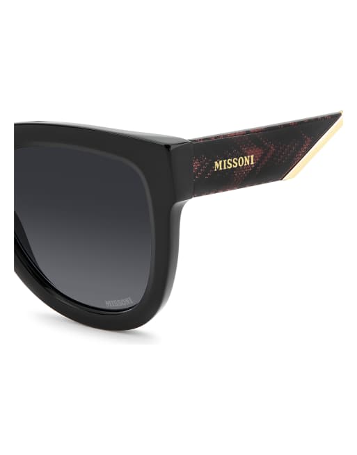 Missoni eckige Sonnenbrille mit grau getönten Gläsern in Schwarz, 6 von 7