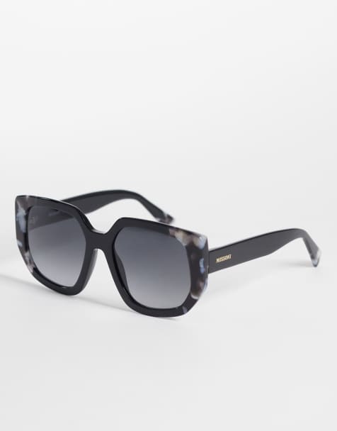 Missoni - Lunettes de soleil angulaires oversize à verres gris foncé effet dégradé - Noir - view 1