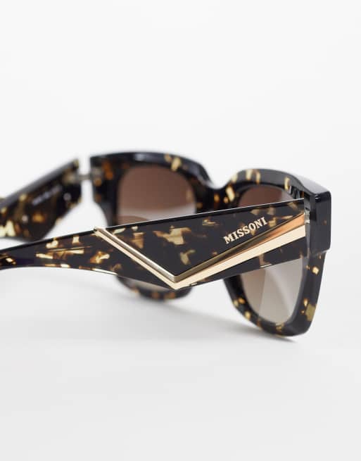 Missoni - Lunettes de soleil carrées à verres marron effet dégradé - Marron, 2 de 3