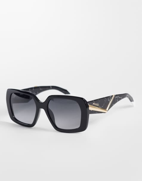 Missoni - Lunettes de soleil oversize à monture géométrique et verres gris foncé - Noir - view 1