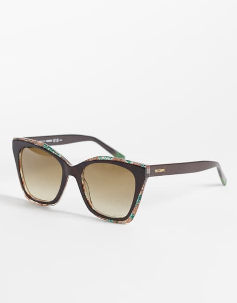 Missoni - Lunettes de soleil rectangulaires à verres marron effet dégradé - Marron - view 1