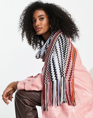 Missoni medium stripe scarf in bright multi