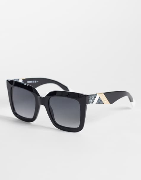 Missoni - Occhiali da sole squadrati oversize neri con lenti sfumate grigio scuro - view 1