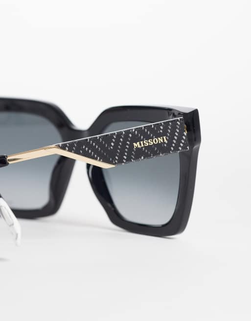 Missoni Oversized square sunglasses with dark grey shaded lenses in black - BLACK, 2 of 3