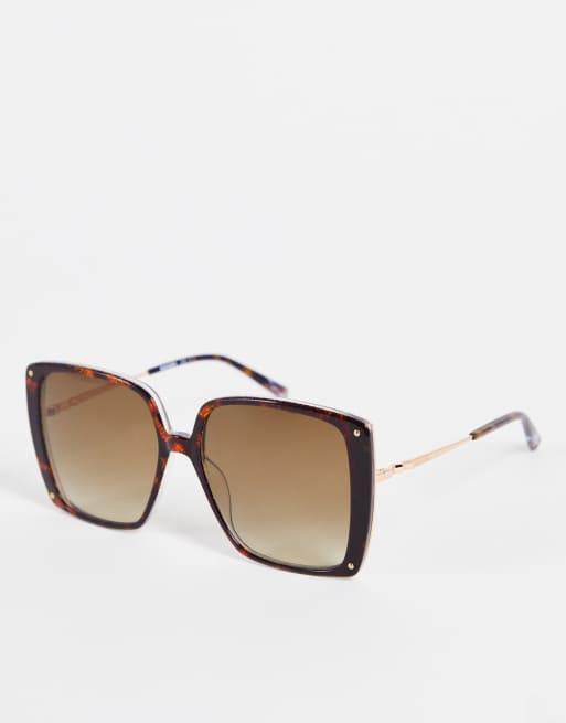 Missoni Tortoiseshell Sunglasses with Case MISSONI EYEWEAR Tortoiseshell Rectangle Sunglasses | Brown  main image 4