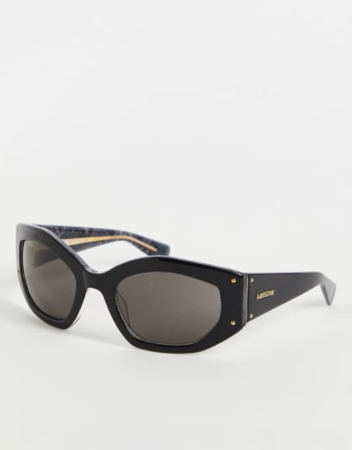 Missoni – Sechseckige Sonnenbrille in Schwarz