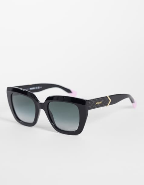 Missoni Square sunglasses with dark grey shaded lenses in black - BLACK - view 1
