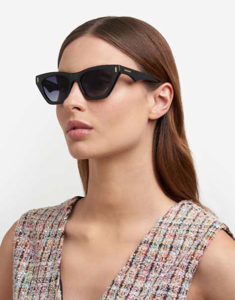 Missoni Sunglasses – Auffällige Cat-Eye-Sonnenbrille in Schwarz mit dunkelgrau getönten Gläsern - view 1